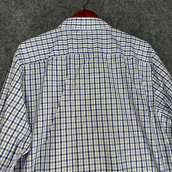 Untuckit Shirt Mens XL Blue Gray Plaid Cotton Button Up  Long Sleeve - Picture 9 of 9